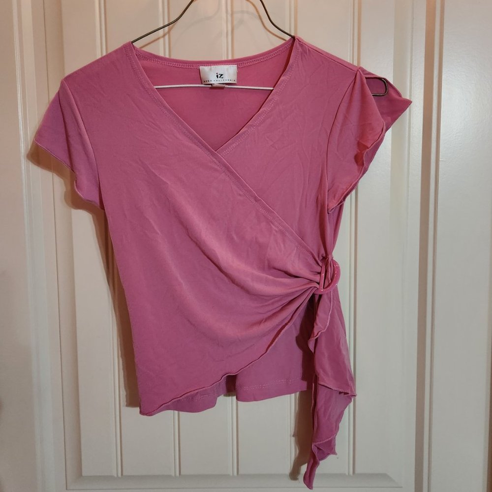 IZ Beyer Pink Wrap Top - Very Pretty!